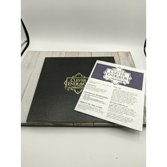 Clever Endeavor Game Board Replacement Board Only And Instructions Rules 1989 - Picture 1 of 5